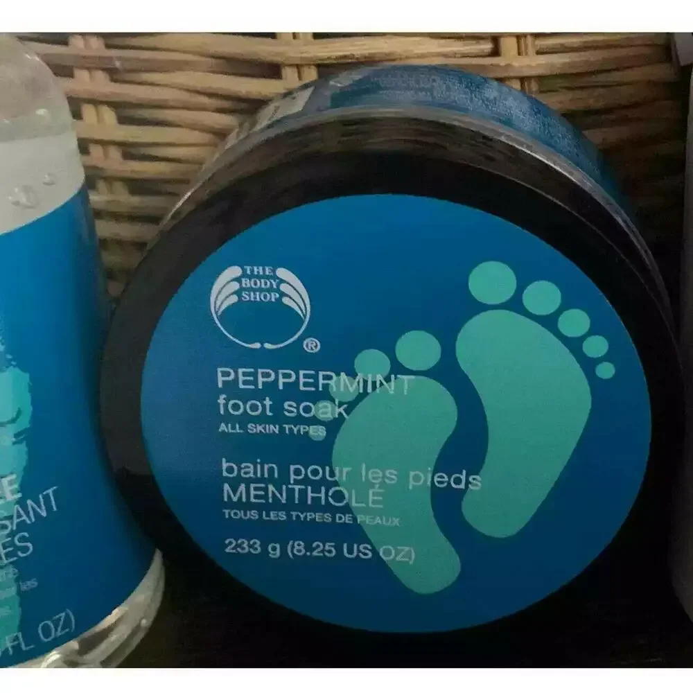 The Body Shop Peppermint Foot soak Cooling lotion gel lot rare Lot 3